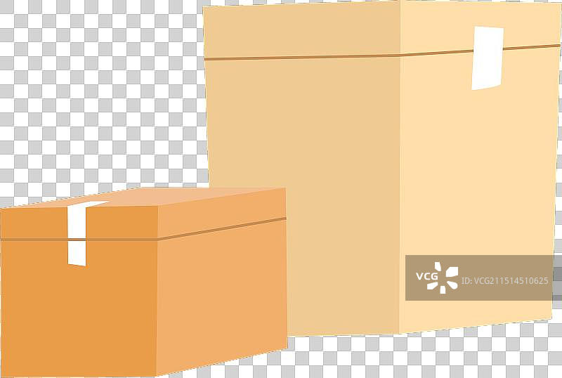 两个纸板箱图片素材