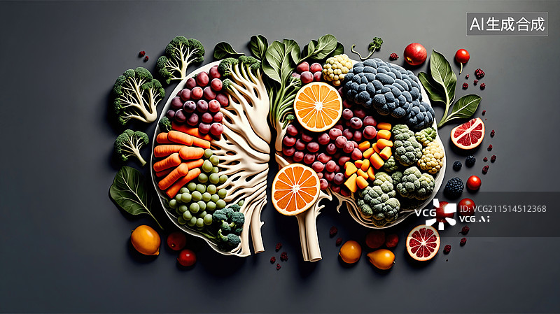 【AI数字艺术】色彩斑斓的果蔬艺术图片素材