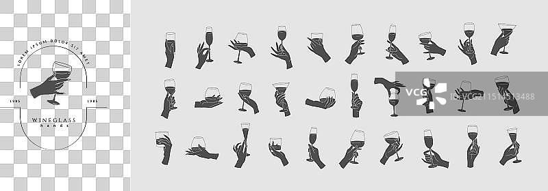 女性手部不同姿势合集图片素材