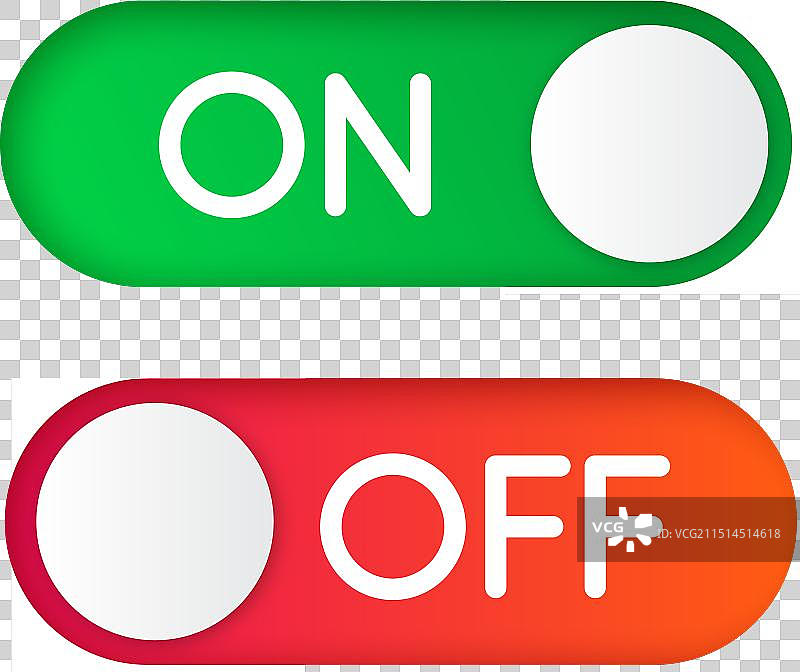 白色背景上的电源开关图标图片素材