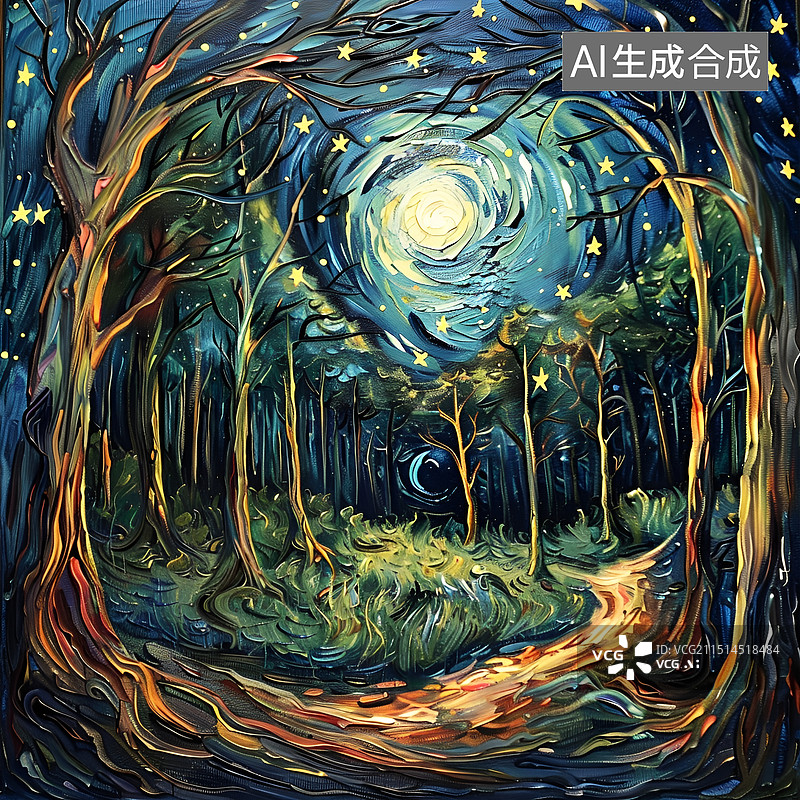 【AI数字艺术】森林图片素材