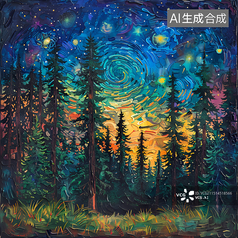 【AI数字艺术】森林图片素材