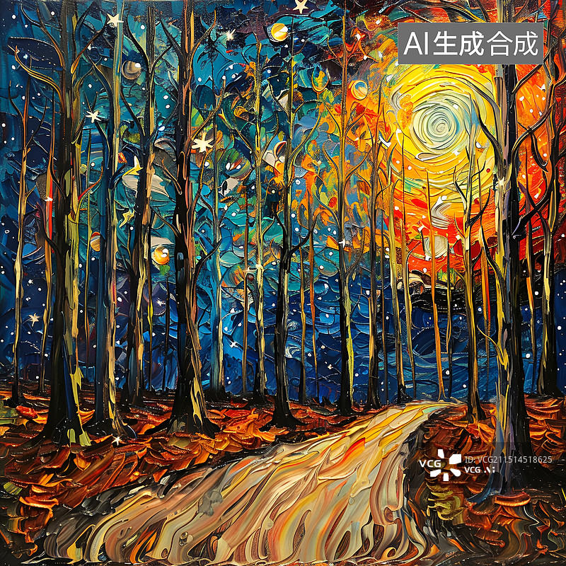 【AI数字艺术】森林图片素材
