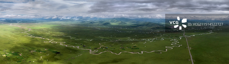 阿万仓湿地全景图片素材