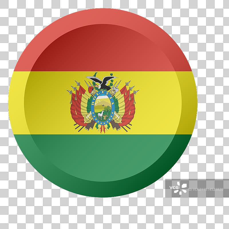 玻利维亚圆形按钮旗帜图片素材
