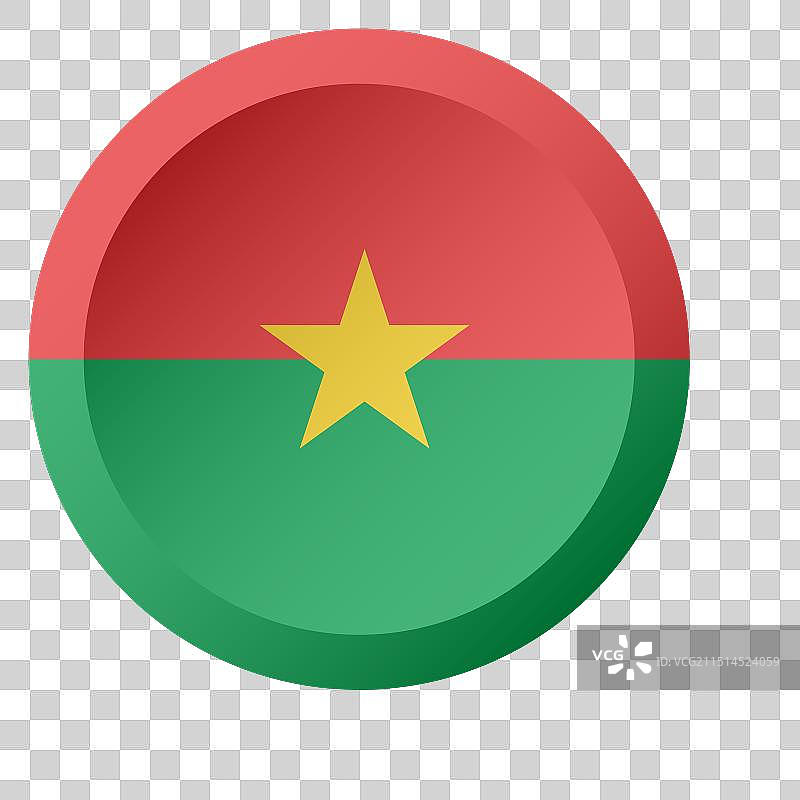 布基纳法索圆形按钮国旗图片素材