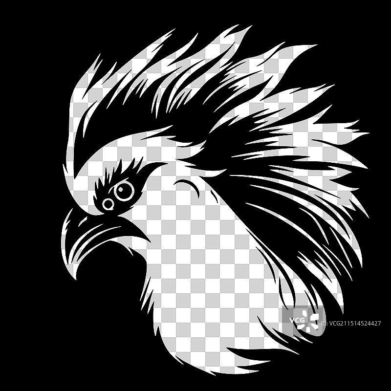 极简主义风格的葵花鹦鹉轮廓图片素材