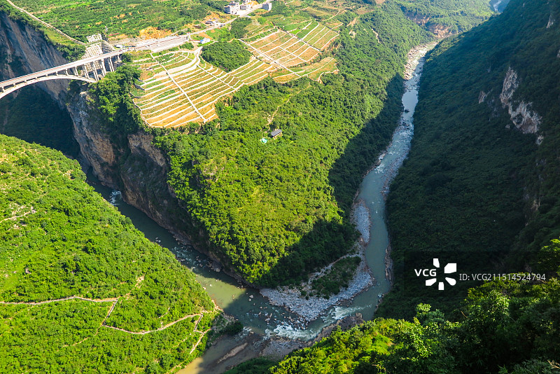 中国贵州毕节市七星关区鸡鸣三省景区风光，红色教育基地，鸡鸣三省图片素材