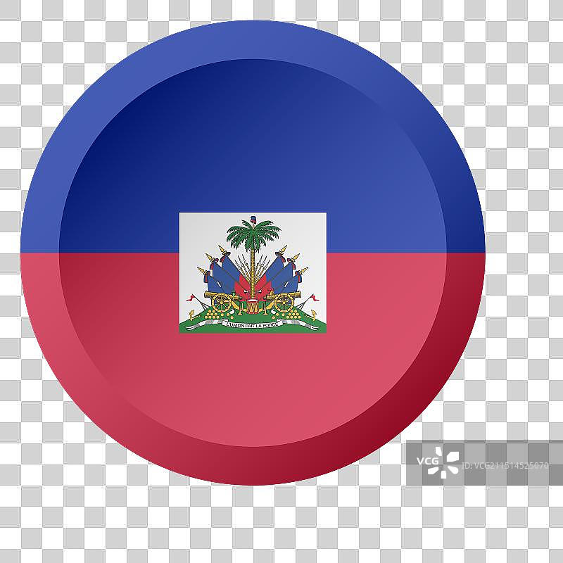 海地国旗圆形按钮图片素材