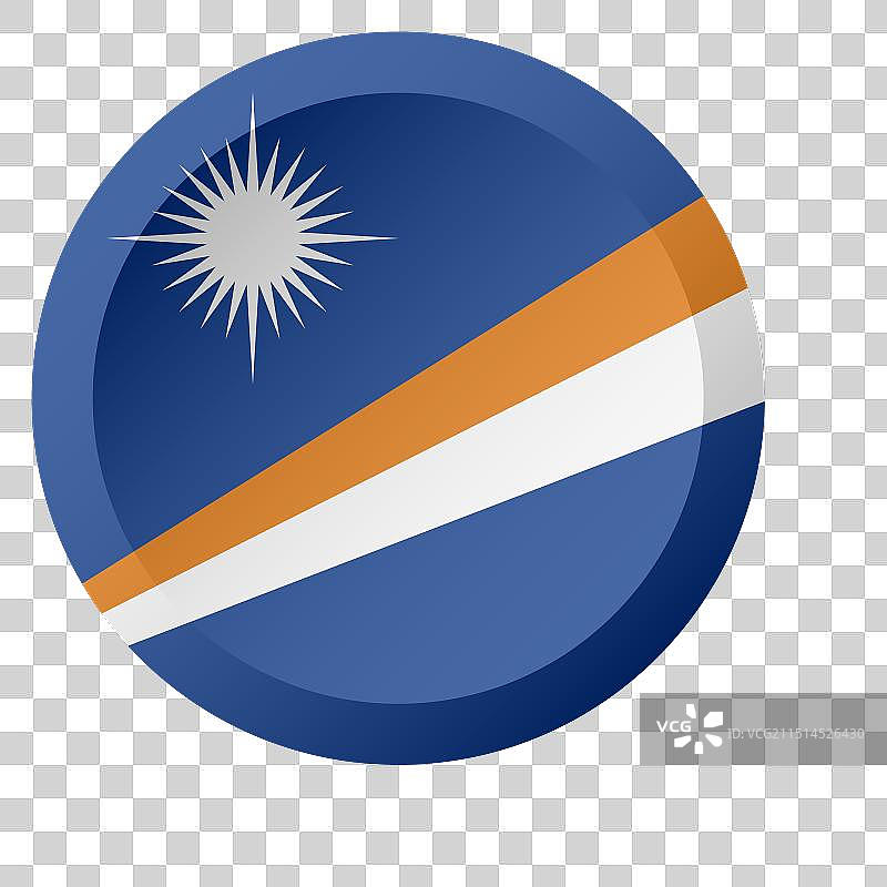 马绍尔群岛圆形按钮旗帜图片素材