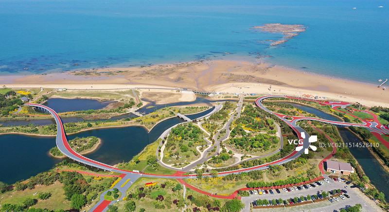 山东日照：阳光海岸绿道扮靓城市海岸线图片素材