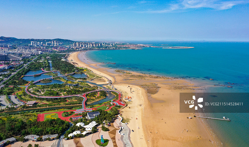 山东日照：阳光海岸绿道扮靓城市海岸线图片素材