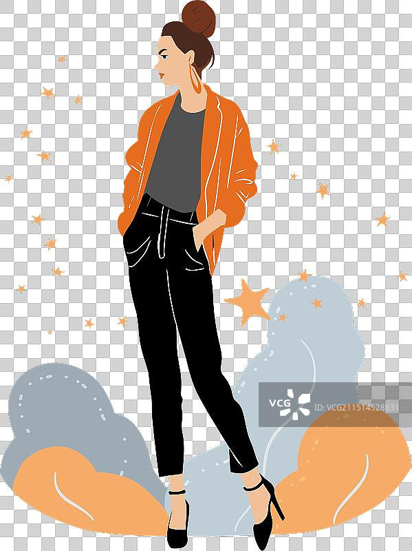 摆造型的时尚模特图片素材