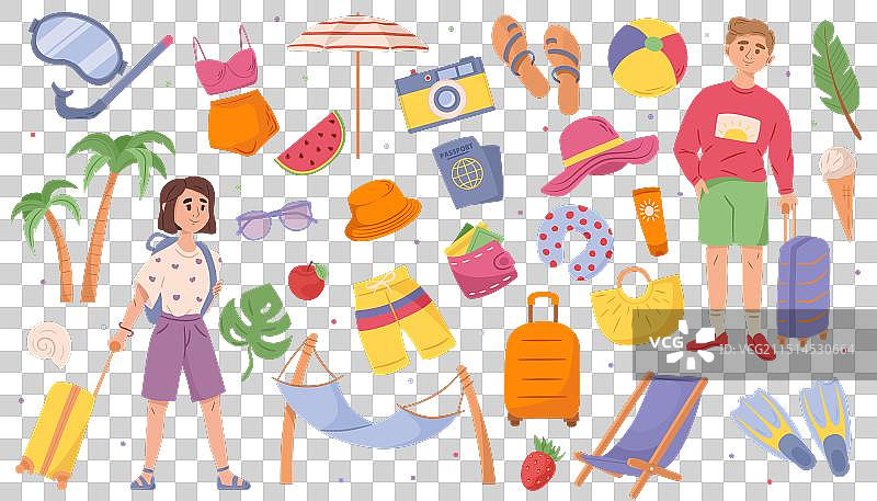 旅行度假相关物品图片素材