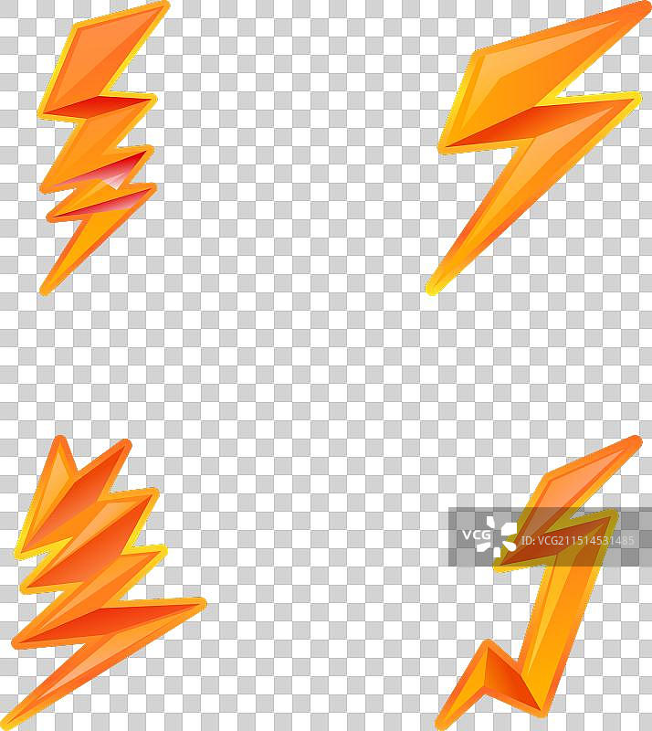 雷雨闪电图标卡通合集图片素材