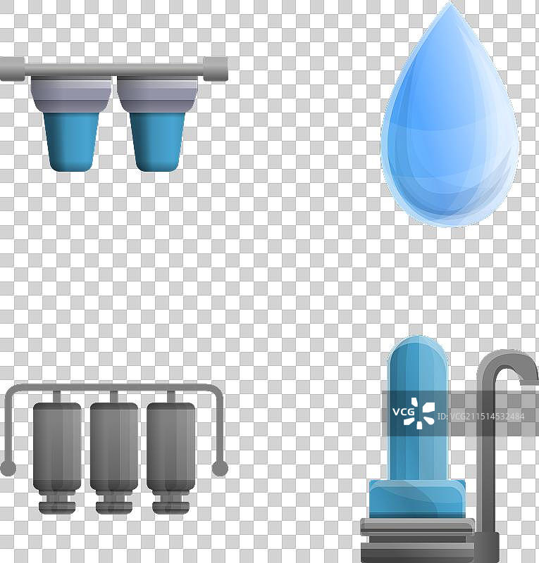 卡通水图标合集图片素材