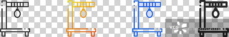 斩首线性渐变蓝色描边图标图片素材