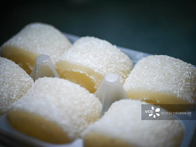 椰蓉糯米糕特写图片素材