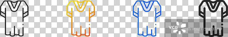 蓝色渐变线条Djellaba袍图标图片素材