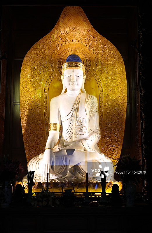 成都文殊院佛像图片素材