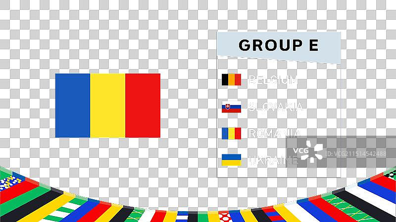 2024年欧洲国家罗马尼亚旗帜标志图片素材