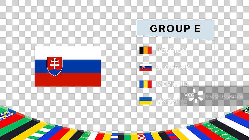 斯洛伐克国徽旗帜，2024年欧洲E组图片素材