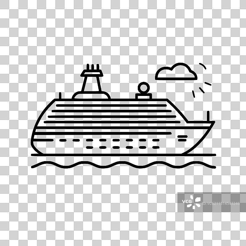 邮轮图标图片素材