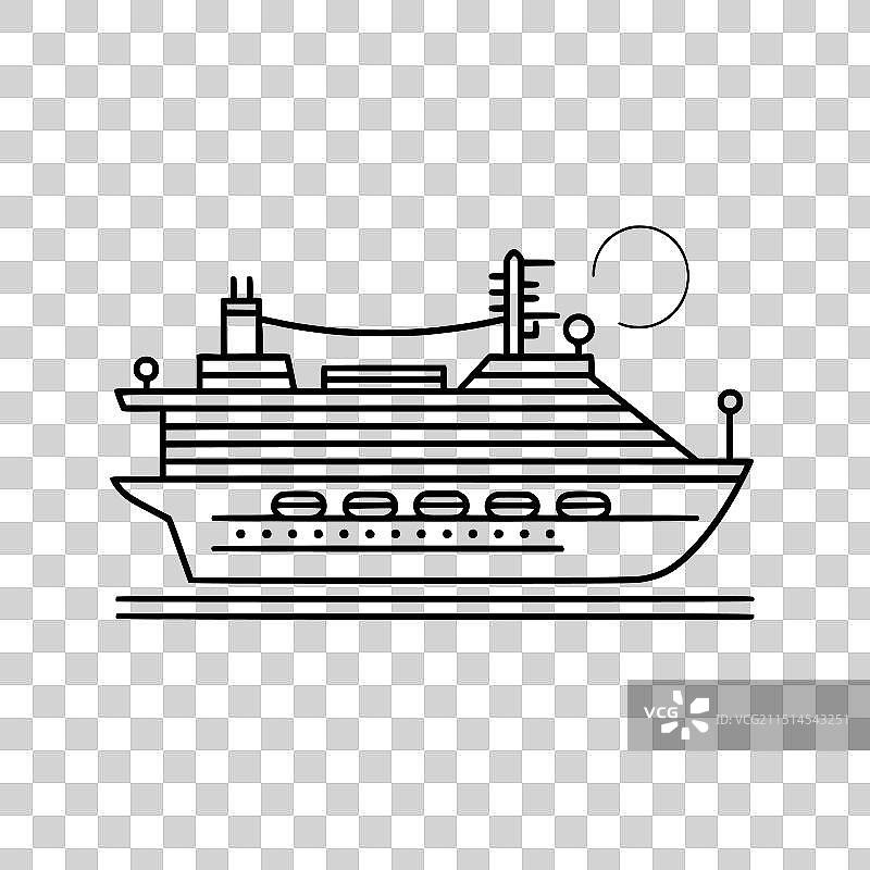 邮轮图标图片素材