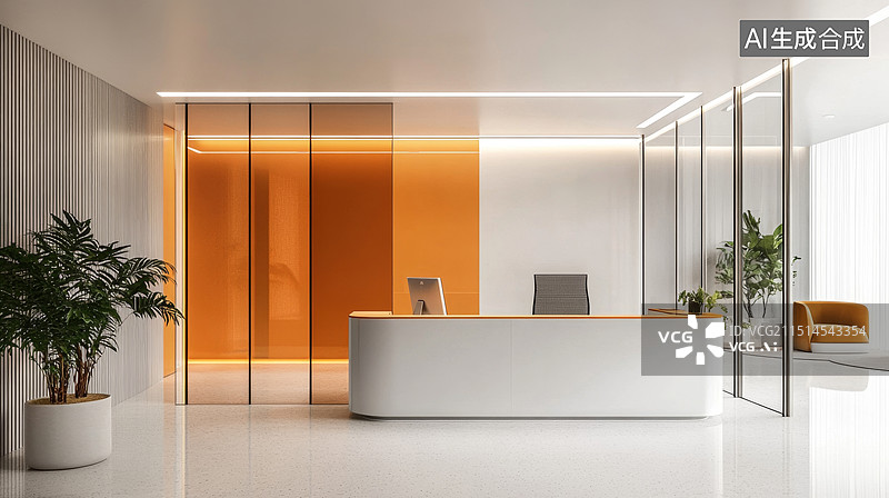 【AI数字艺术】现代办公室建筑空间样板间图片素材