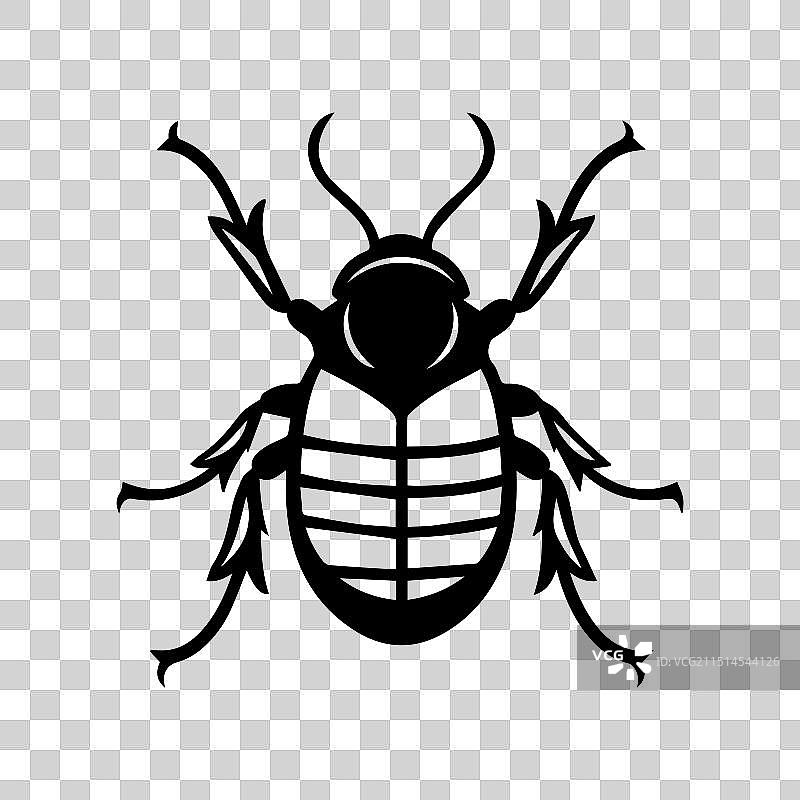 昆虫logo或现代线条图标线条艺术图片素材