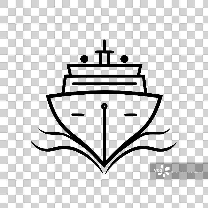 邮轮图标图片素材