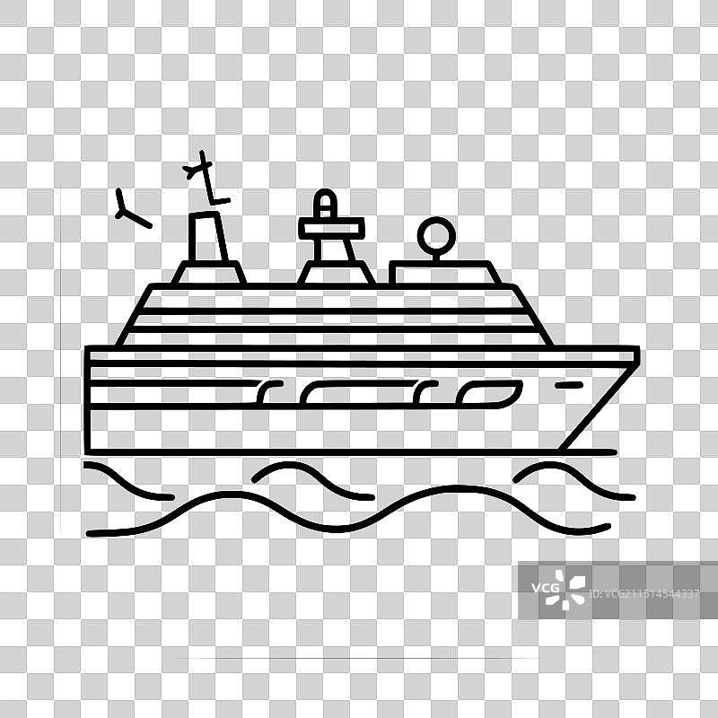 邮轮图标图片素材