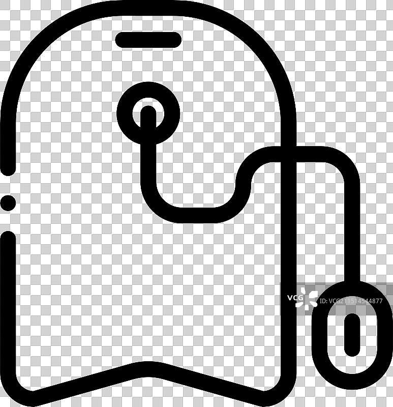 冲浪板图标细线性风格设计图片素材