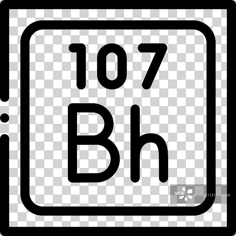 钸元素图标线性设计图片素材