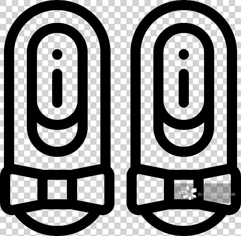 短靴线性风格图标图片素材