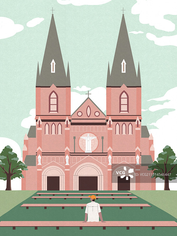 教堂插画图片素材