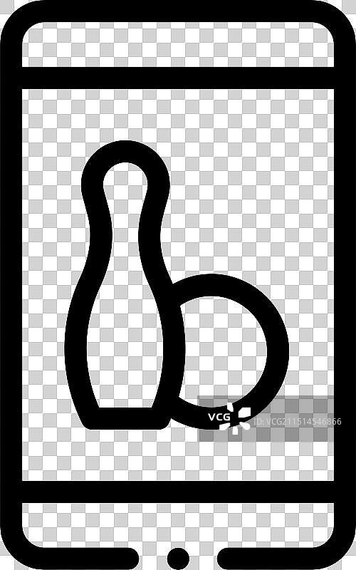 简约线性风格保龄球图标图片素材