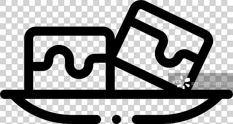 布朗尼图标细线条风格设计图片素材