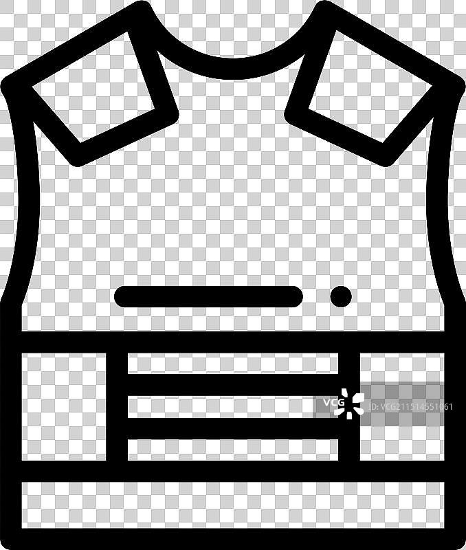 线性防弹背心图标设计图片素材