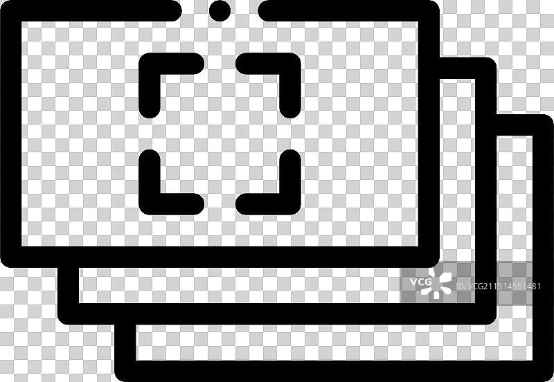 连拍模式图标线性设计图片素材