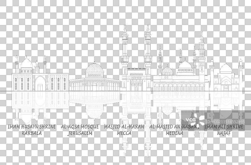 著名清真寺全景图片素材