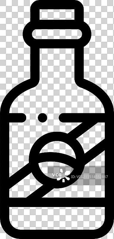 卡沙萨酒图标（细线条风格）图片素材