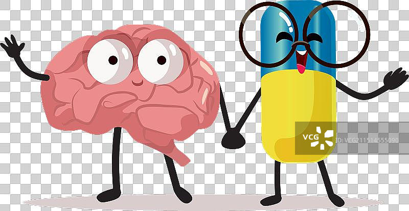 益智天然补充剂药丸图片素材