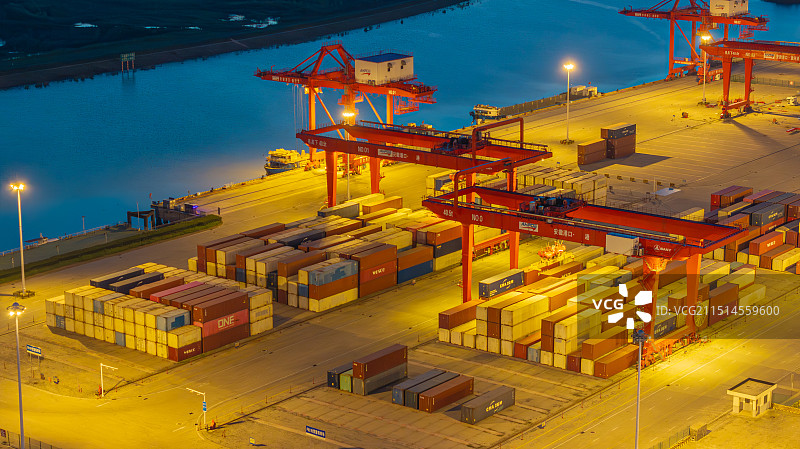 合肥派河港口码头货运图片素材