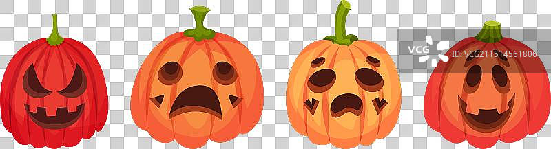 带镂空眼睛和嘴巴的幽灵南瓜笑脸图片素材