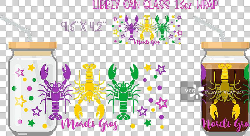 狂欢节Libby玻璃杯全包覆图片素材