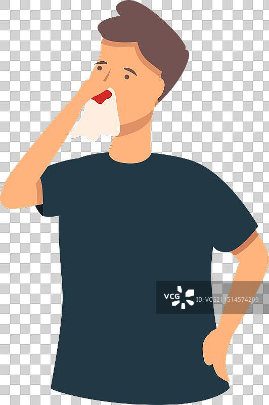 流鼻血男孩卡通头像图片素材