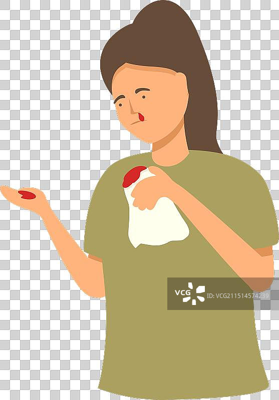 鼻出血卡通医疗图标图片素材