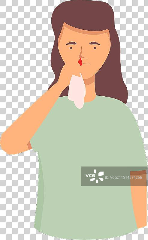 鼻子问题卡通图标图片素材