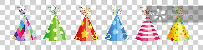 节日3D圆锥帽合集图片素材